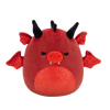 Squishmallows Salami el Dragón Rojo con Ojos Enfadados y Barriga Brillante, 20 cm