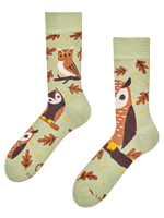 Calcetines alegres de bambú Búho marrón