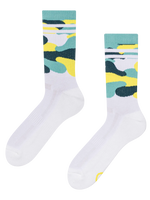 Calcetines funcionales alegres Camuflaje verde limón
