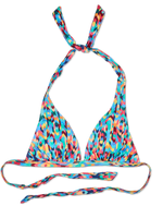 Top triangular alegre de bikini Mosaico de colores