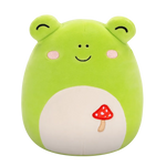 Squishmallows Wendy la Rana Verde con Bordado de Setas, 20 cm