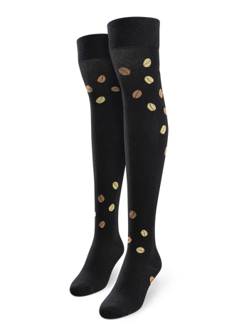 Calcetines alegres por encima de la rodilla Café solo