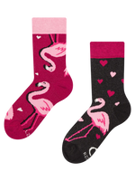 Calcetines infantiles alegres Corazones y flamencos