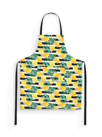 Delantal alegre de cocina Limones y franjas