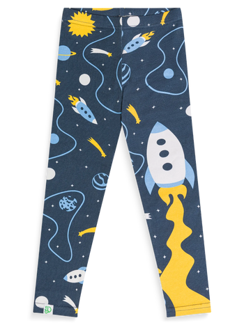 Mallas de algodón infantiles alegres Cohete y espacio