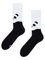 Calcetines de inverno alegres Panda feliz