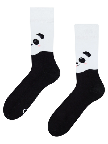 Calcetines de inverno alegres Panda feliz