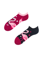 Calcetines sneakers alegres Flamencos y corazones
