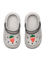 Zuecos infantiles gris claro