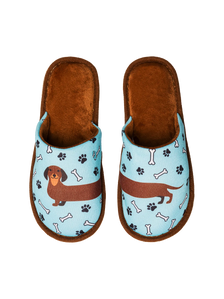 Pantuflas alegres Perro salchicha largo