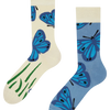 Calcetines alegres de bambú Mariposa azul
