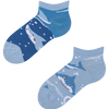 Calcetines tobilleros alegres para niños Tiburón gris