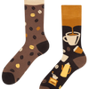 Calcetines alegres de bambú Granos de café
