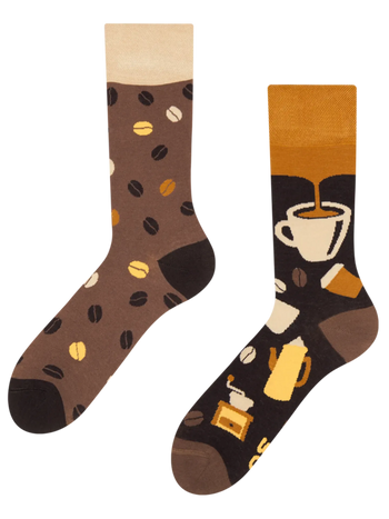 Calcetines alegres de bambú Granos de café