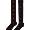 Calcetines alegres por encima de la rodilla Corazones rojos