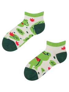Calcetines tobilleros alegres para niños Ranita