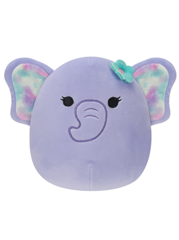 Squishmallows Anjali, el Elefante Morado con Alfiler de Flor, 20 cm