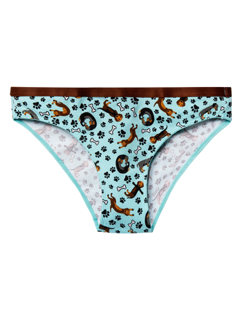 Bragas alegres para mujer Perro salchicha