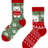 Calcetines infantiles alegres de inverno Oso con bufanda