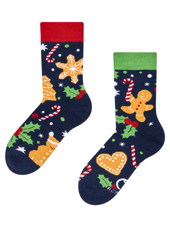 Calcetines infantiles de invierno Galletas de jengibre y dulces