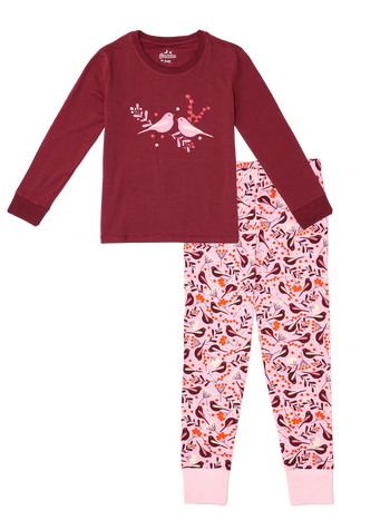 Pijama infantil alegre Pájaros y bayas
