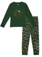 Pijama alegre para mujer Panda rojo