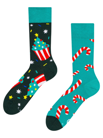 Calcetines alegres Dulces navideños