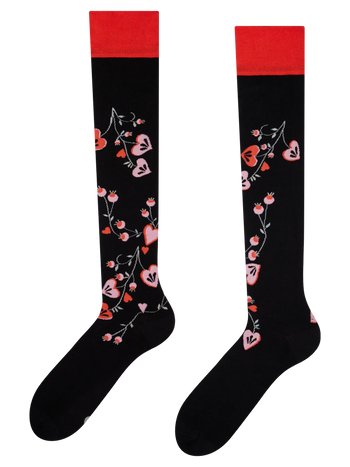 Calcetines hasta la rodilla alegres Amor folclórico