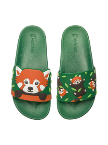 Chanclas infantiles alegres Panda rojo