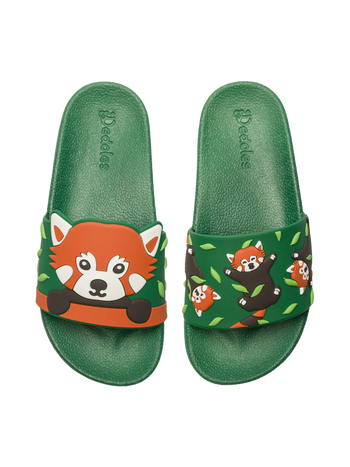 Chanclas infantiles alegres Panda rojo