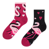 Calcetines de deporte alegres Flamencos y corazones