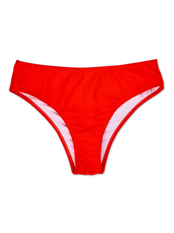 Bragas de bikini de cintura media Rojo vivo