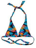 Top triangular alegre de bikini Ave del paraíso