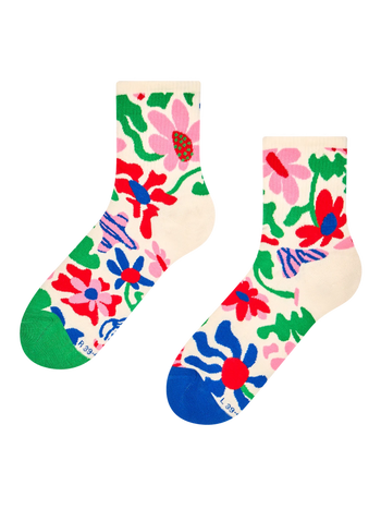 Calcetines de deporte alegres Flores locas
