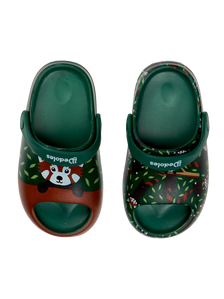 Zuecos chunky infantiles alegres Panda rojo