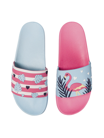 Chanclas alegres Amor por los flamencos