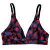 Bralette triangular sin costuras para mujer Flores nocturnas