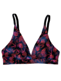 Bralette triangular sin costuras para mujer Flores nocturnas