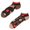 Calcetines tobilleros alegres Amor cafetero