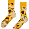 Calcetines alegres de bambú Girasol en flor