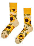 Calcetines alegres de bambú Girasol en flor