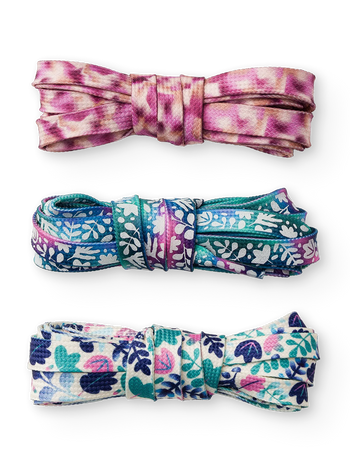 Cordones alegres, 3 uds., Hojas turquesa