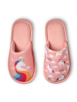 Pantuflas infantiles alegres Unicornio en las nubes