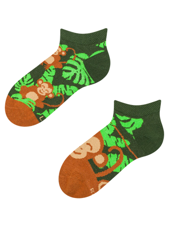 Calcetines infantiles tobilleros alegres Mono pequeño