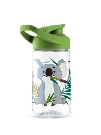 Botella de agua alegre Koala y hojas 470 ml