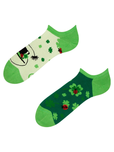 Calcetines sneakers alegres Trébol de cuatro hojas