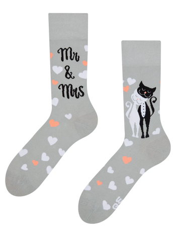 Calcetines alegres Gatos de boda