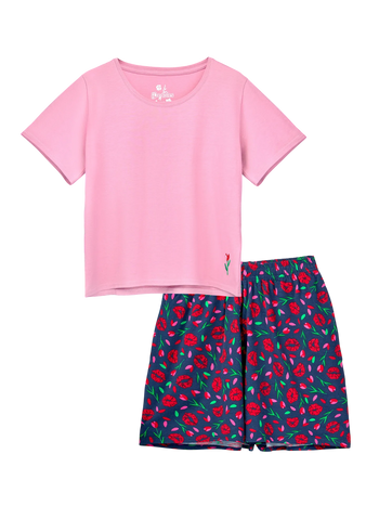 Conjunto de ropa de descanso para mujer Labios de tulipán