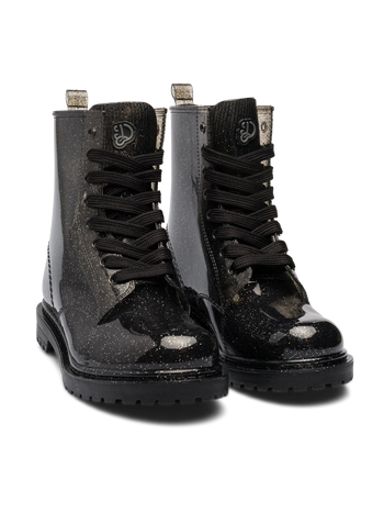 Botas de agua para mujer Negro purpurina