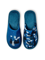 Pantuflas alegres Lobo y luna